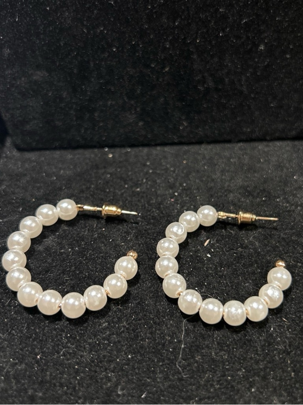 Faux pearl earrings